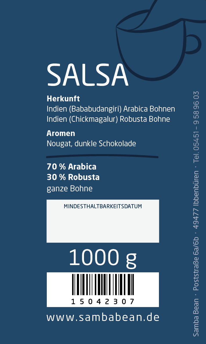 Salsa 70 % Arabica, 30 % Robusta