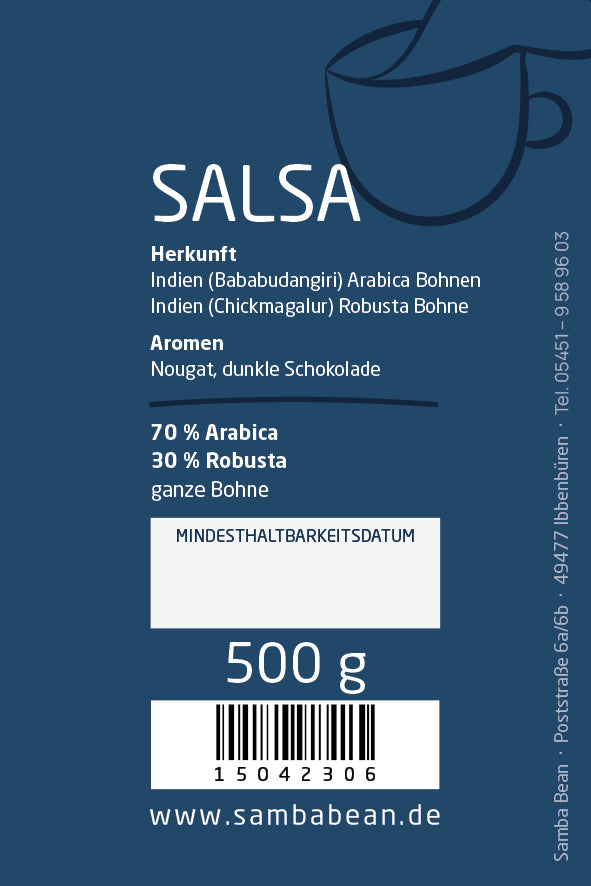 Salsa 70 % Arabica, 30 % Robusta